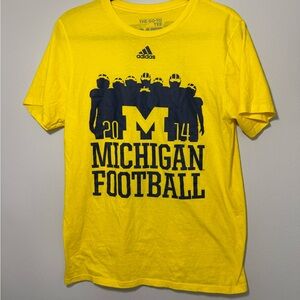 Adidas Yellow Michigan Football Schembeckler Quote Men's T-Shirt